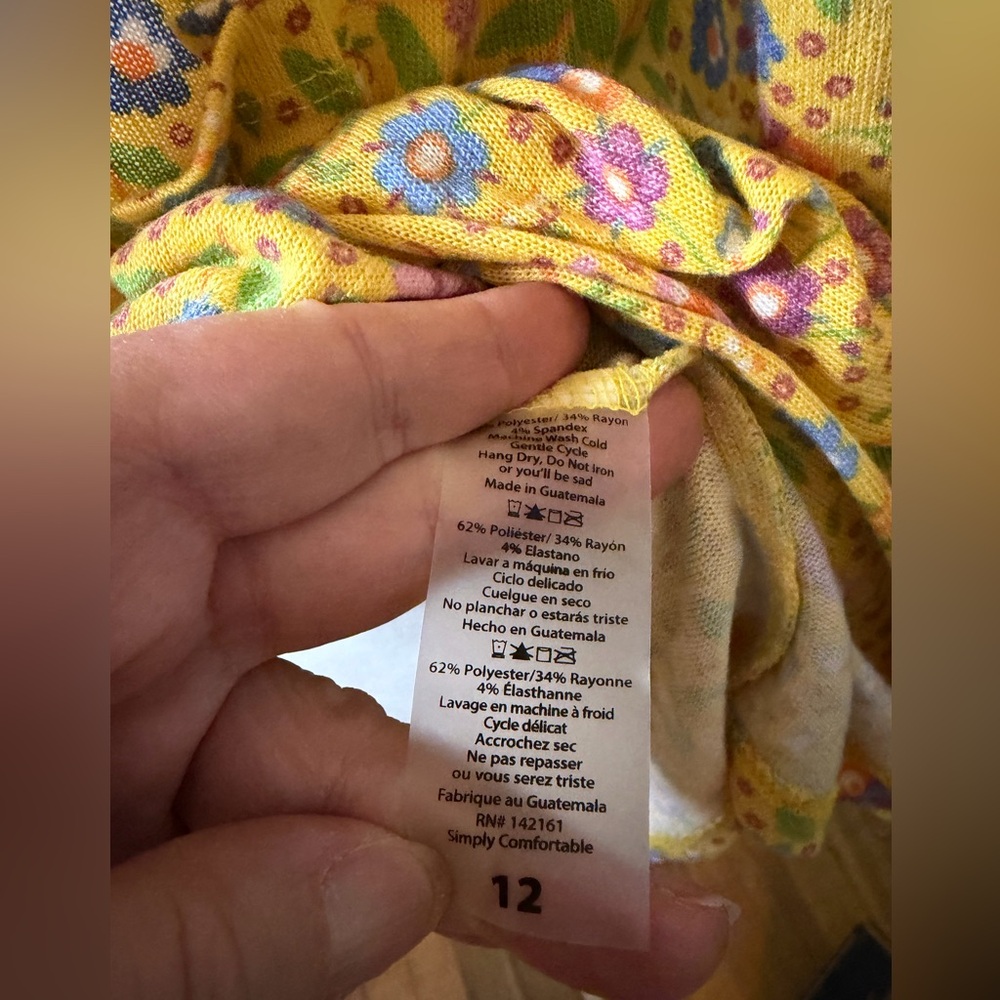 LuLaRoe Yellow Floral Cardigan - Picture 4 of 5
